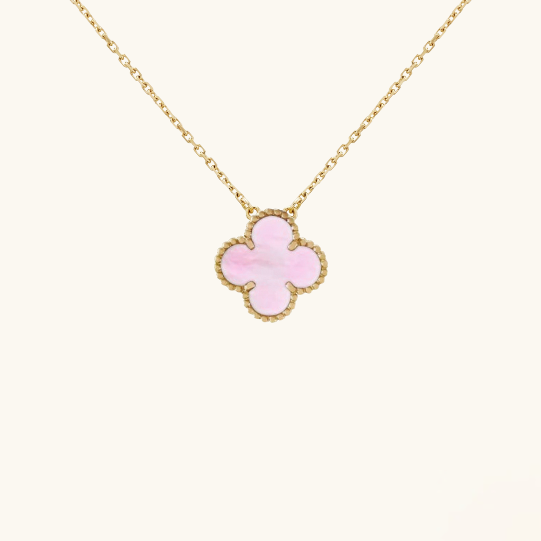 CLOVER Pink Necklace - Delicate, Everyday Charm
