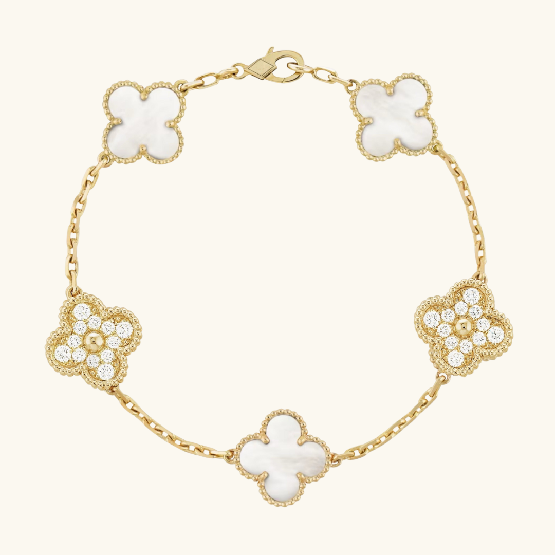 CLOVER Prestige Golden-White Bracelet