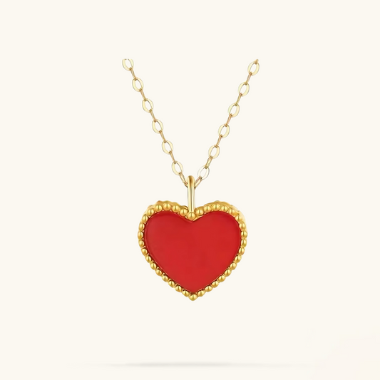 Gold Heart Necklace - Elegant Heart Pendant