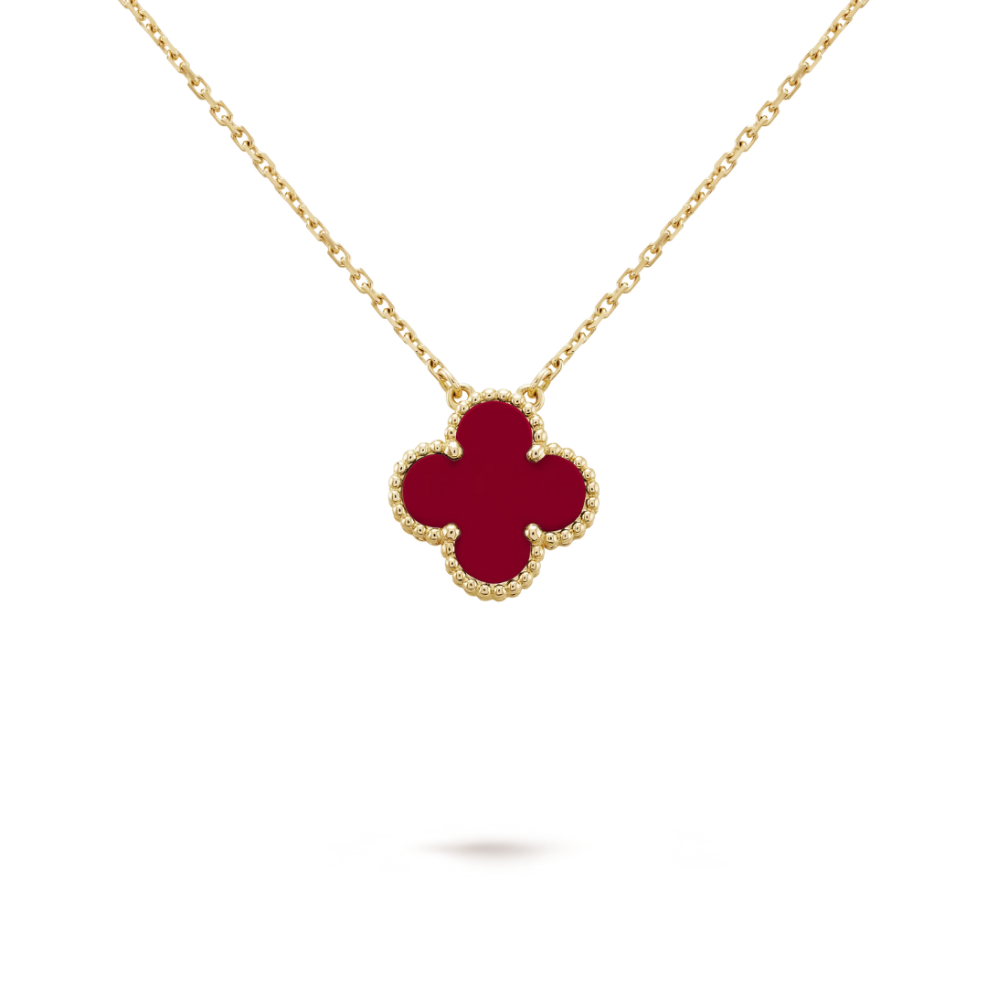 Clover Red Necklace - Bold, Elegant Accessory