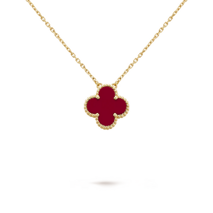 Clover Red Necklace - Bold, Elegant Accessory