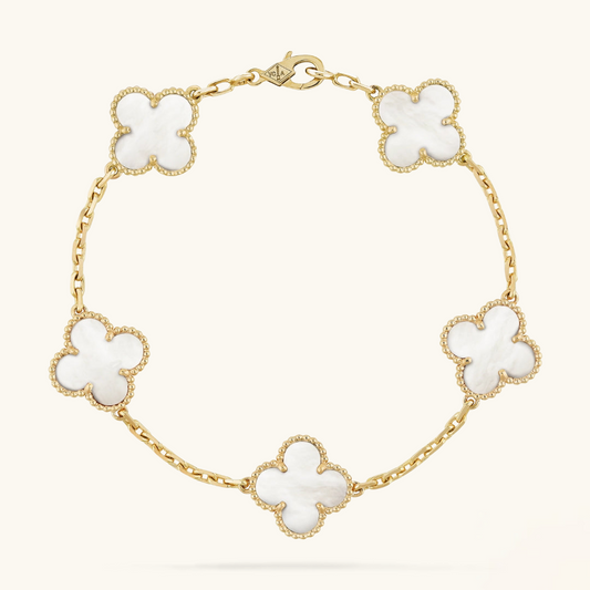 CLOVER White Bracelet - Elegant Minimalist Accessory