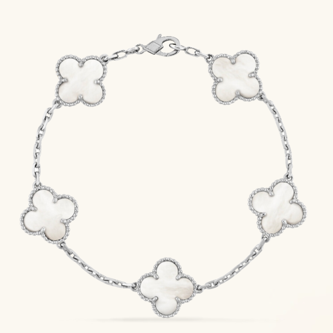 CLOVER White Bracelet - Elegant Everyday Accessory