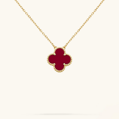 Clover Red Necklace - Bold, Elegant Accessory