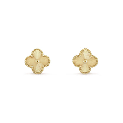 CLOVER Gold Earrings - Elegant Clover Design