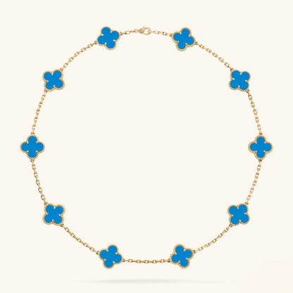 CLOVER | 10-Motif Blue Necklace