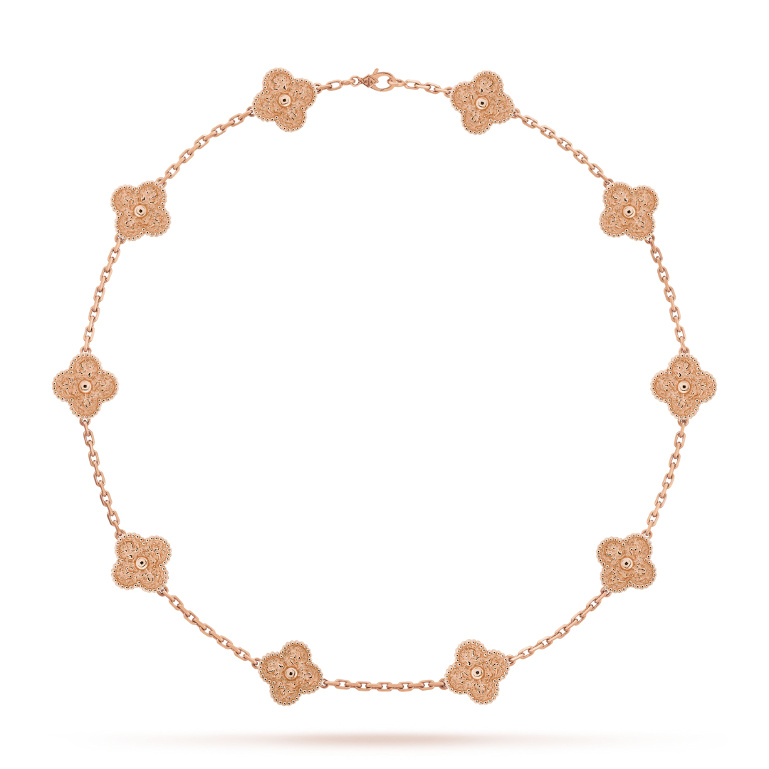CLOVER | Pink Necklace with 10 Motifs