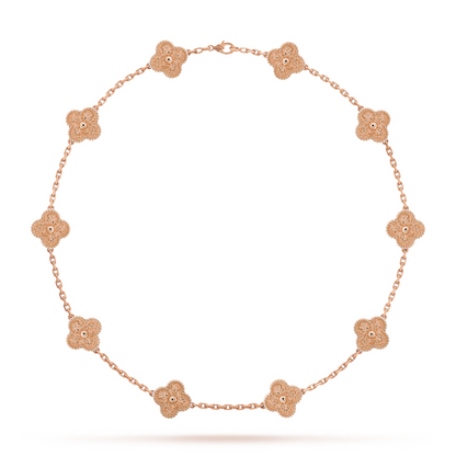CLOVER | Pink Necklace with 10 Motifs