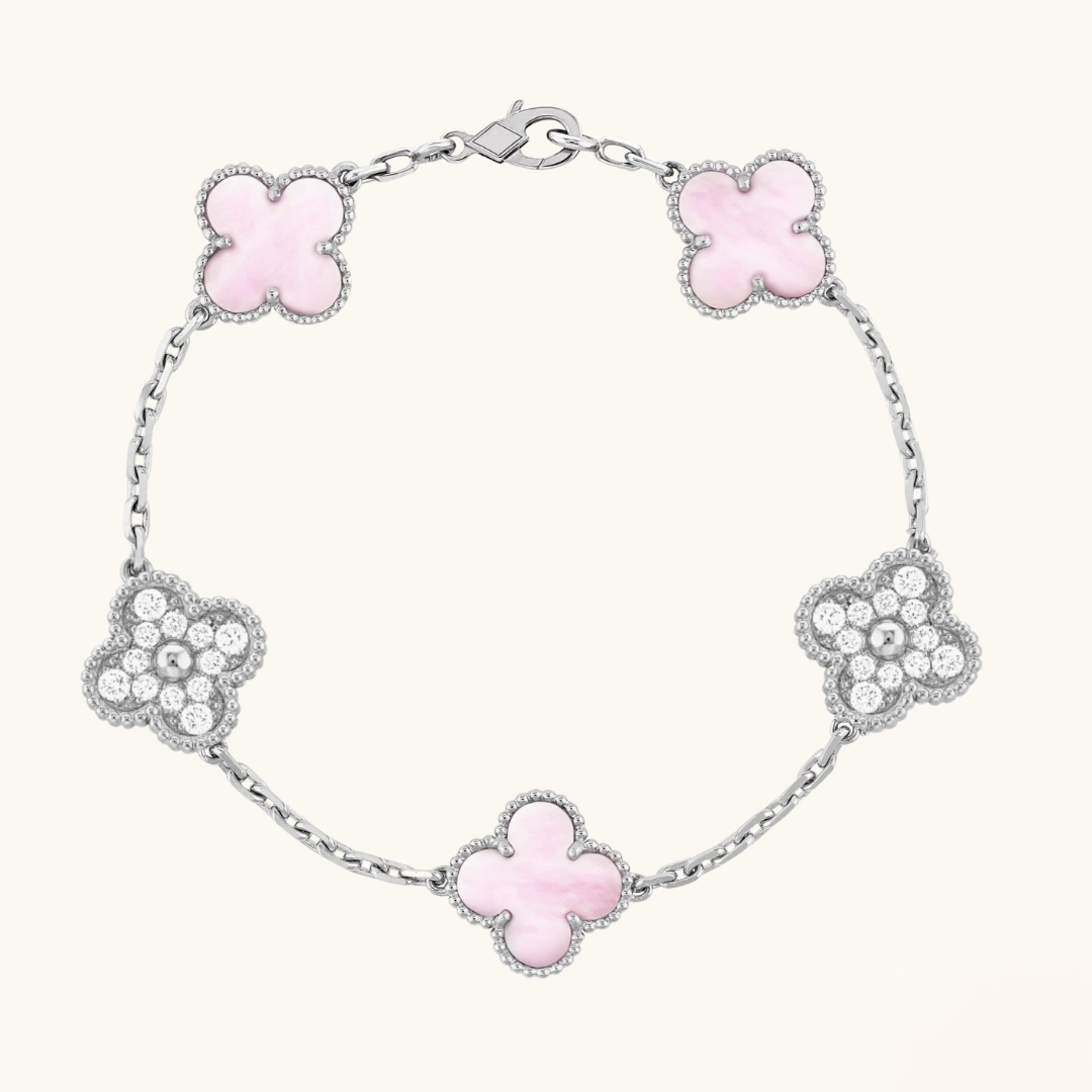 CLOVER Prestige Pink & Silver Bracelet