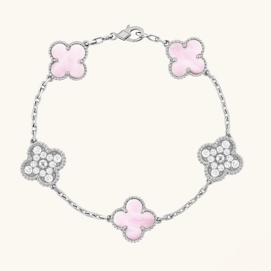 CLOVER Prestige Pink & Silver Bracelet