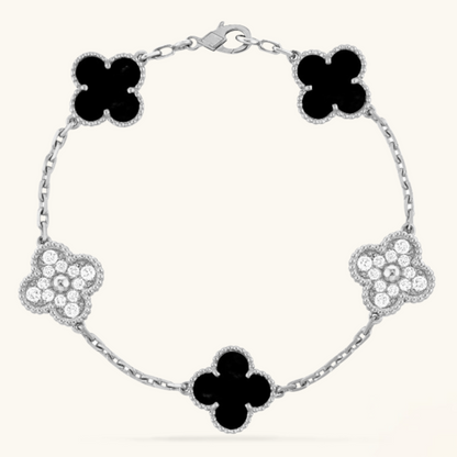 CLOVER Prestige Black & Silver Bracelet