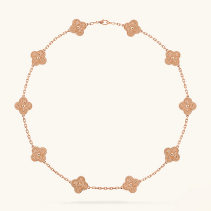CLOVER | Pink Necklace with 10 Motifs