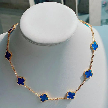 CLOVER | 10-Motif Blue Necklace