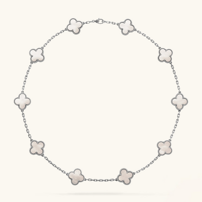 CLOVER | 10-Motive Silver Necklace