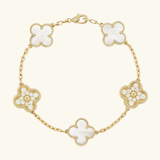 CLOVER Prestige Golden-White Bracelet