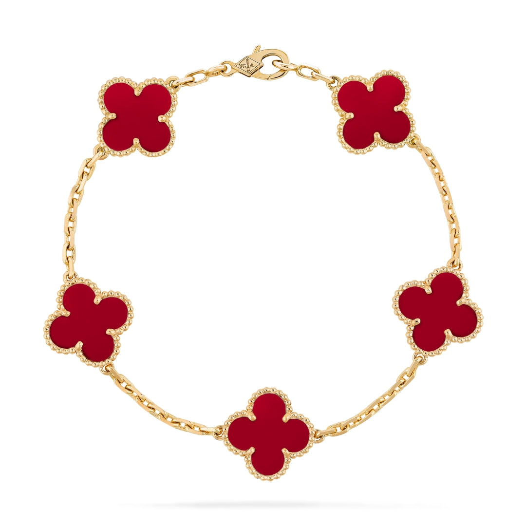 CLOVER Red Bracelet – A Bold, Elegant Accessory