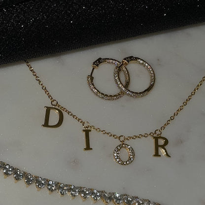 Exclusive Gold DR Necklace
