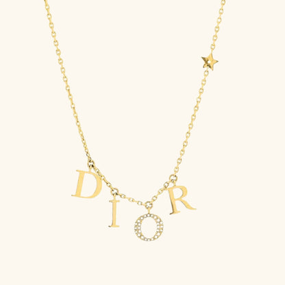 Exclusive Gold DR Necklace
