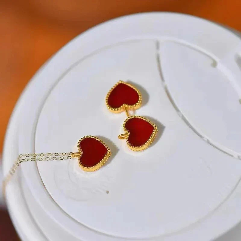 Gold Heart Necklace - Elegant Heart Pendant