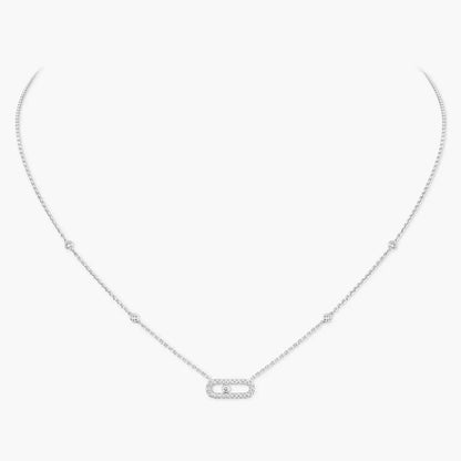 Mollyanne Diamanté Uno Necklace in Silver – Exclusive